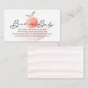 Babydusche Peach Watercolor Buchungsanfrage Begleitkarte