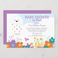 Babydusche per Mail Cloud Raindrops Florals