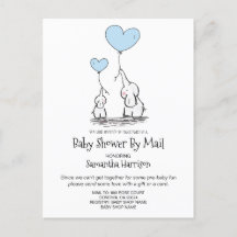 Babydusche per Mail Mama Baby Elephant Blue