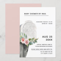 Babydusche per Post Minimal Dusty Rose Floral