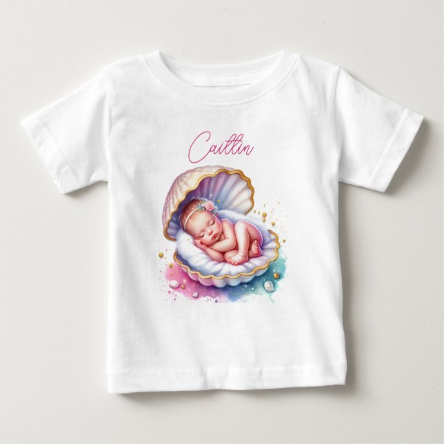 Babydusche Personalisiert Baby T-shirt (Vorderseite)