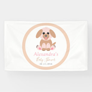 Babydusche Personalisiert neutrale Welpe Begrüßung Banner