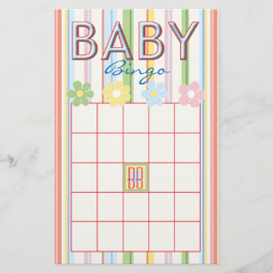 Babydusche Pink BINGO "Picnic Floral" Flyer