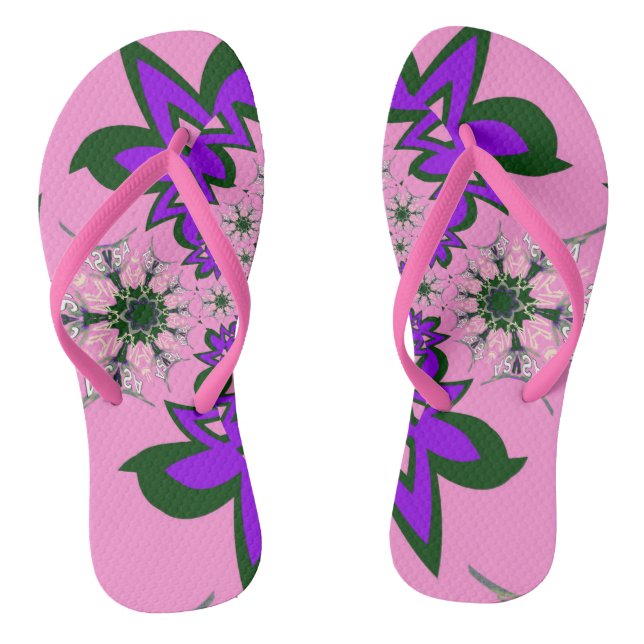Babydusche Pink cooles Muster Flip Flops (Fußbett)