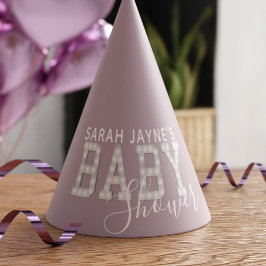 Babydusche Pink Personalisiert Paper Party Hats Partyhütchen