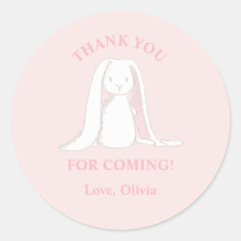 Babydusche pink runder aufkleber