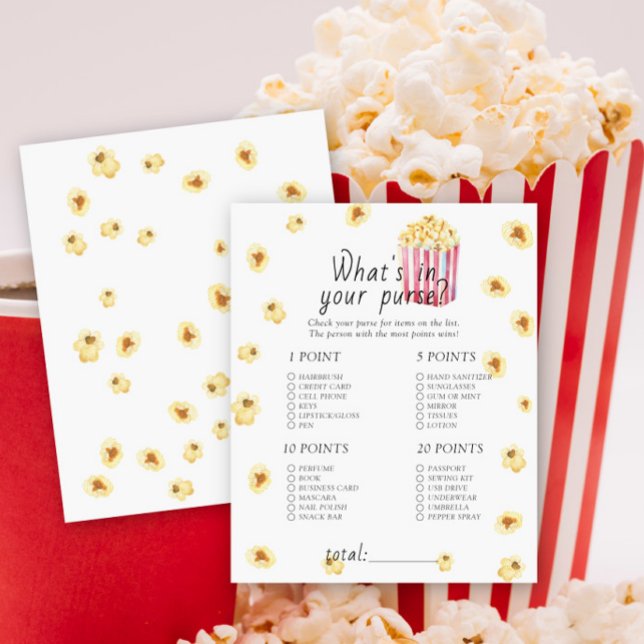 Babydusche Popcorn - Was ist in Ihrem Handtaschens (Von Creator hochgeladen)