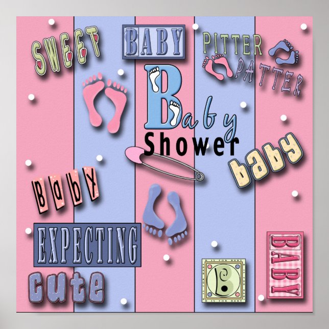 Babydusche Poster drucken (Vorne)