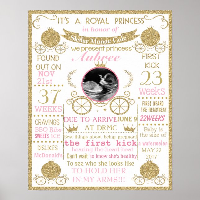 Babydusche Prinzessin-Plakatmarke Poster (Vorne)