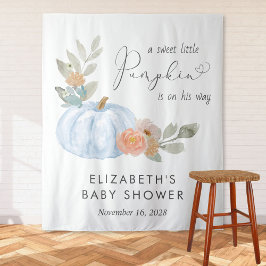 Babydusche Pumpkin Begrüßung Foto Hintergrund Wandteppich