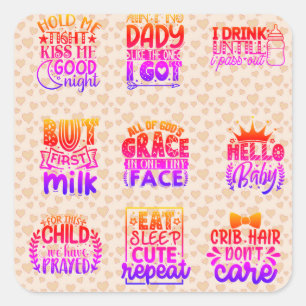 Babydusche Quotes Vinyl Sticker