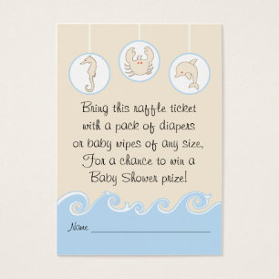 Babydusche Raffle Ticket/Blue Cream Mobile