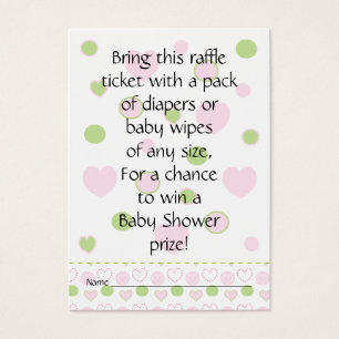 Babydusche Raffle Ticket/Zucker und Gewürz