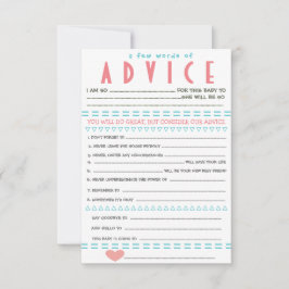 Babydusche-Ratschläge Einladung