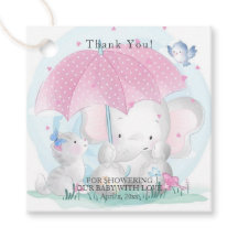 Babydusche Regenschirm Elephant Kitten Butterflieg