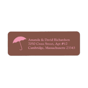 Babydusche Regenschirm-Rücksendeadressen-Aufkleber