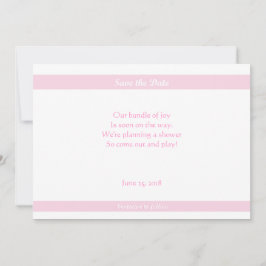 Babydusche Rett-the-Dates Pink Save The Date