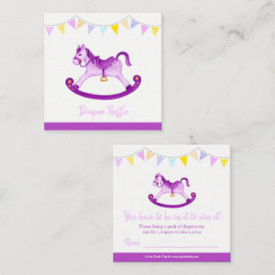 Babydusche Rockpferd-Art-Degustationskarten Begleitkarte