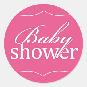 Babydusche rosa Aufkleber