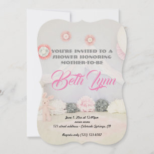 Babydusche Rosa Party Schicksal Einladung