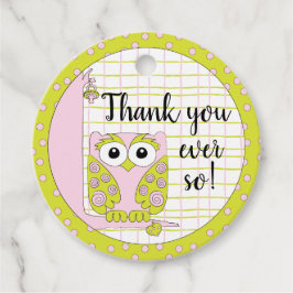 Babydusche rosa Schale in einer Baumhütte Geschenkanhänger