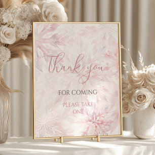 Babydusche Rosa Schneeflocke Danke, dass ihr gekom Poster