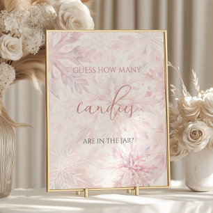 Babydusche Rosa Schneeflocke schätzen, wie viele K Poster