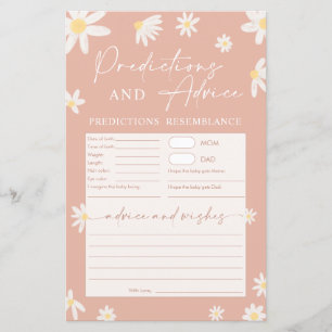 Babydusche rosa Vorhersagen und Ratschläge Karte