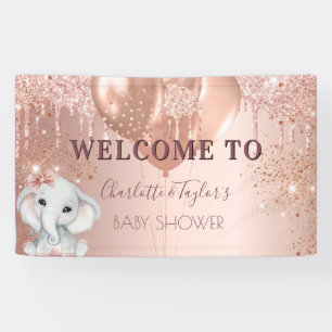 Babydusche Rose Goldmelone Banner