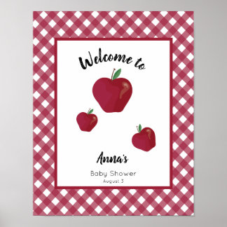 Babydusche Rote Apfel Poster