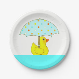 Babydusche Rubber Duck Pappteller