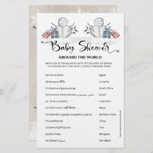 Babydusche rund um die Welt Snowman Baby-Dusche