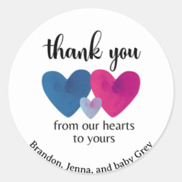 Babydusche Runder Aufkleber