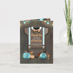 Babydusche Rustic Fall Pumpkin Vielen Dank Dankeskarte
