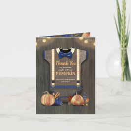 Babydusche Rustic Fall Pumpkin Vielen Dank Dankeskarte