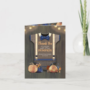 Babydusche Rustic Fall Pumpkin Vielen Dank Dankeskarte