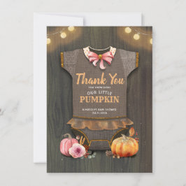 Babydusche Rustic Fall Pumpkins Niedlich Danke