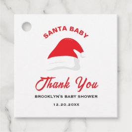 Babydusche Santa Baby Winter Hat Geschlecht neutra Geschenkanhänger