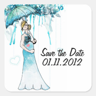 Babydusche Save the Date Aufkleber