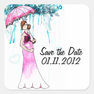 Babydusche Save the Date Aufkleber