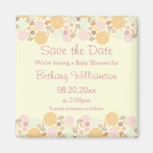 Babydusche Save the Date Extravagant Magnet