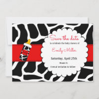 Babydusche Save the Date schwarz rot