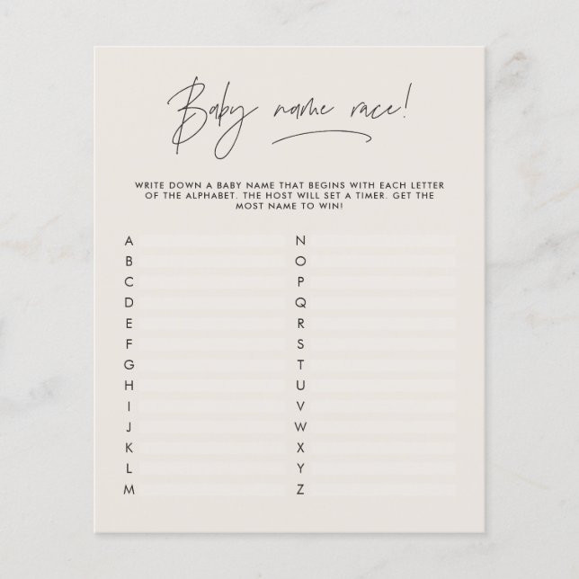 Babydusche schätzen den Namen moderne Krabbe schwa (Vorderseite)