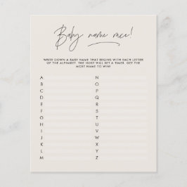 Babydusche schätzen den Namen moderne Krabbe schwa