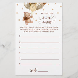 Babydusche schätzt den süßen Mess Game Teddy Bear