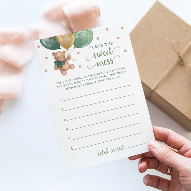 Babydusche schätzt die süße Teddy-Bärenkarte Einladung (Von Creator hochgeladen)