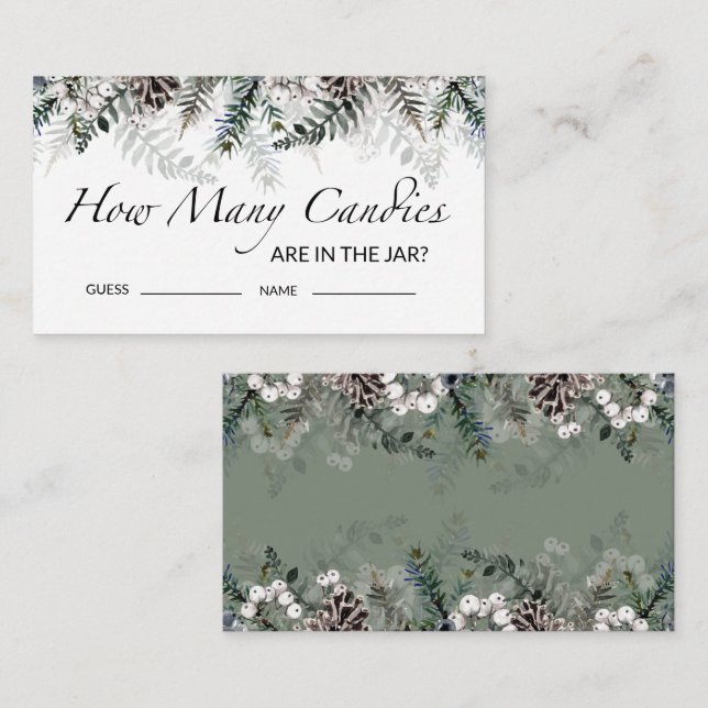 Babydusche schätzt, wie viele Candies-Umschließung Begleitkarte (Vorne/Hinten)