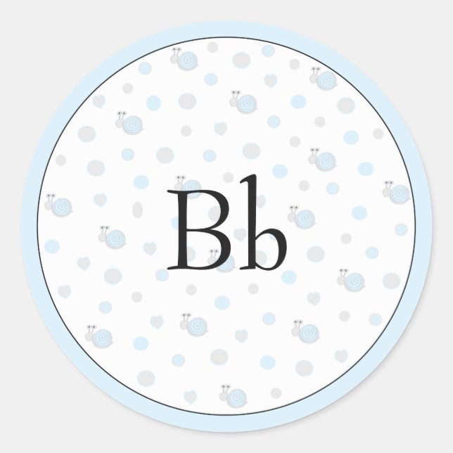 Babydusche "Snips & Snails" Aufkleber 1 1/2" oder  (Vorderseite)