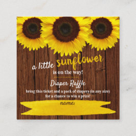 Babydusche Sonnenblume Windelwanne Umschließkarte Begleitkarte