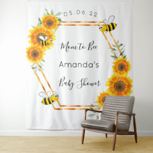 Babydusche Sonnenblumen Mama geschlechtsneutral zu Wandteppich